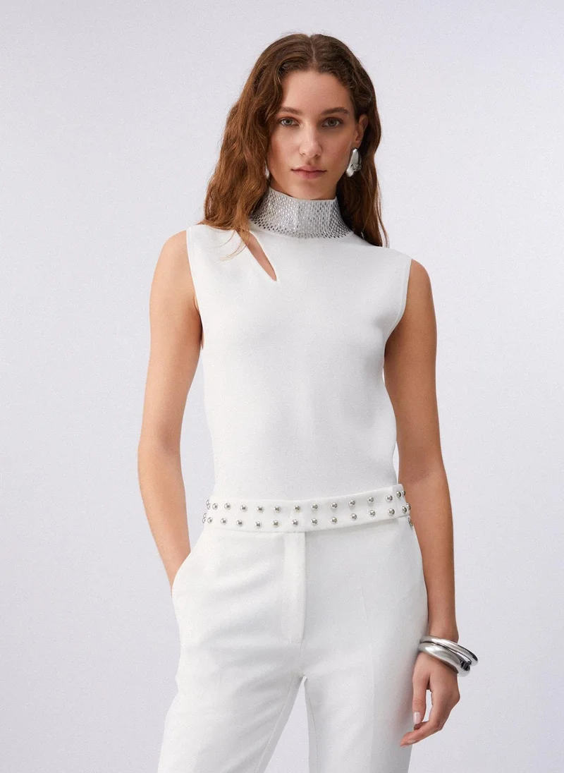 Liu Jo Knit top with rhinestones